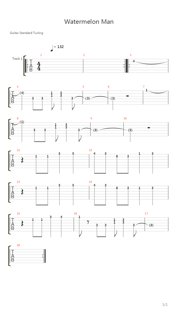 Watermelon Man吉他谱