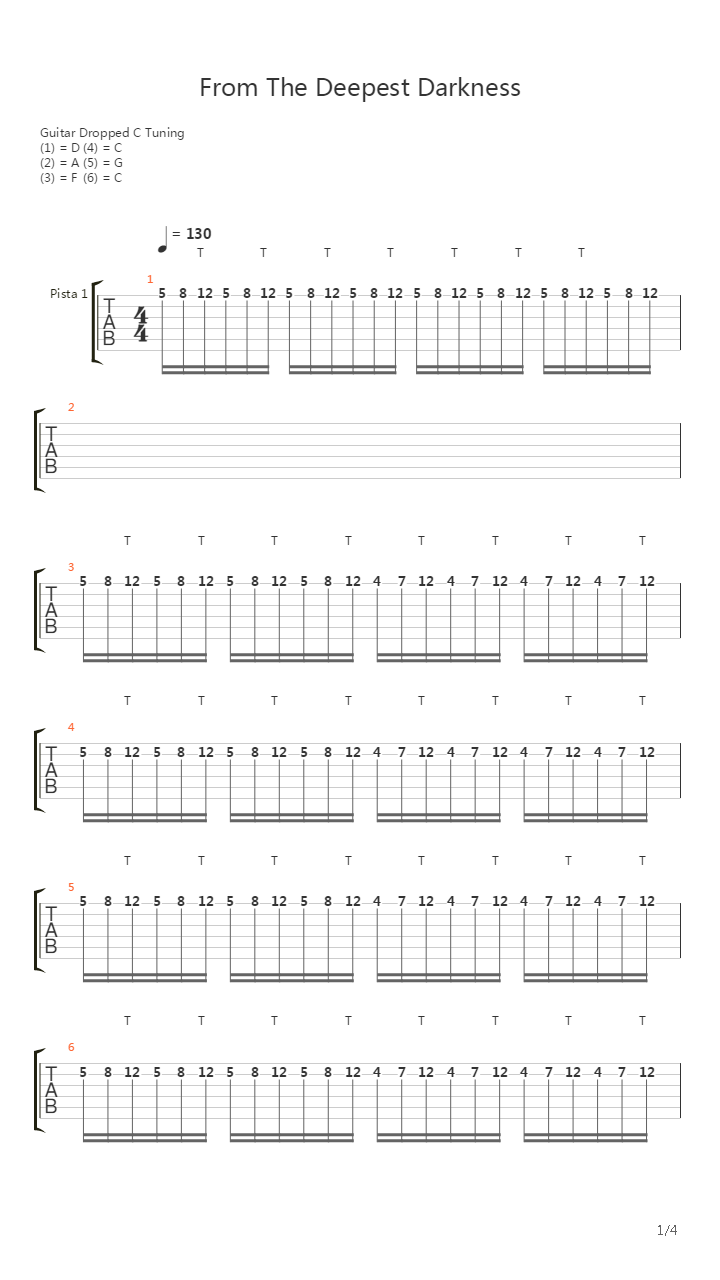From The Deepest Darkness吉他谱