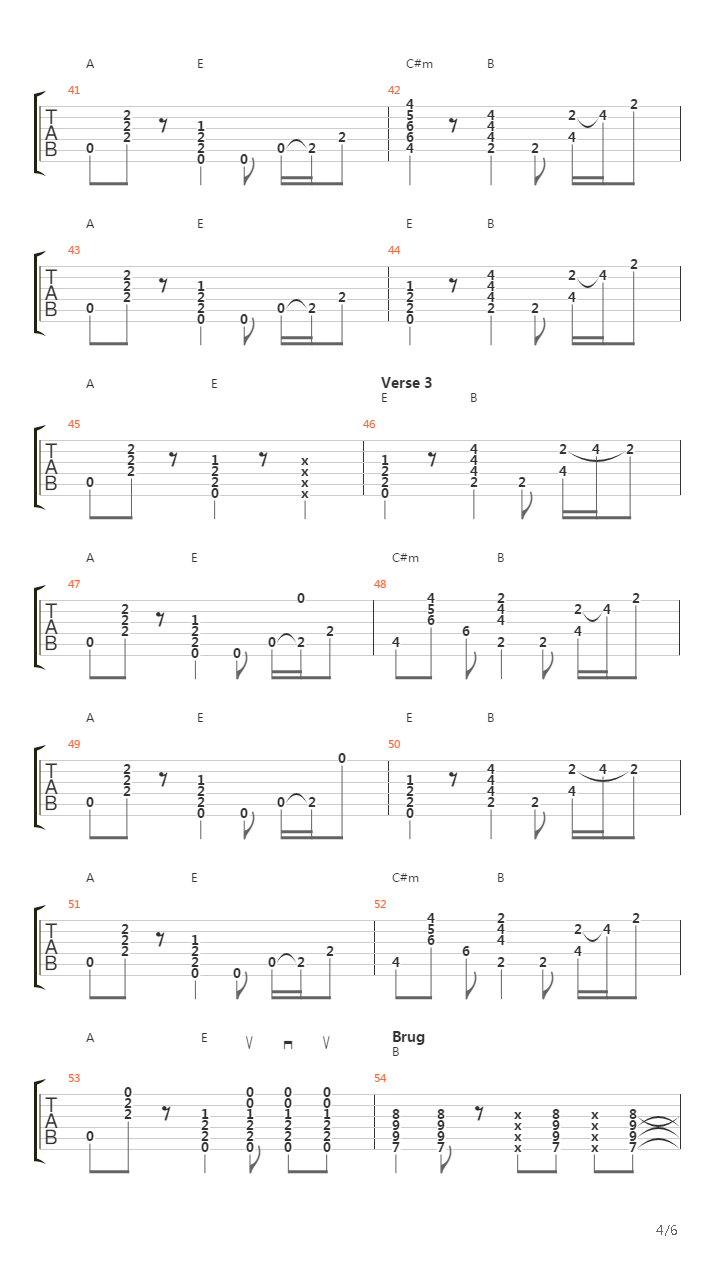 Too Much Grace吉他谱
