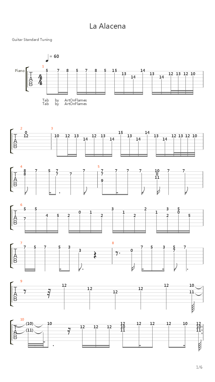 La Alacena吉他谱