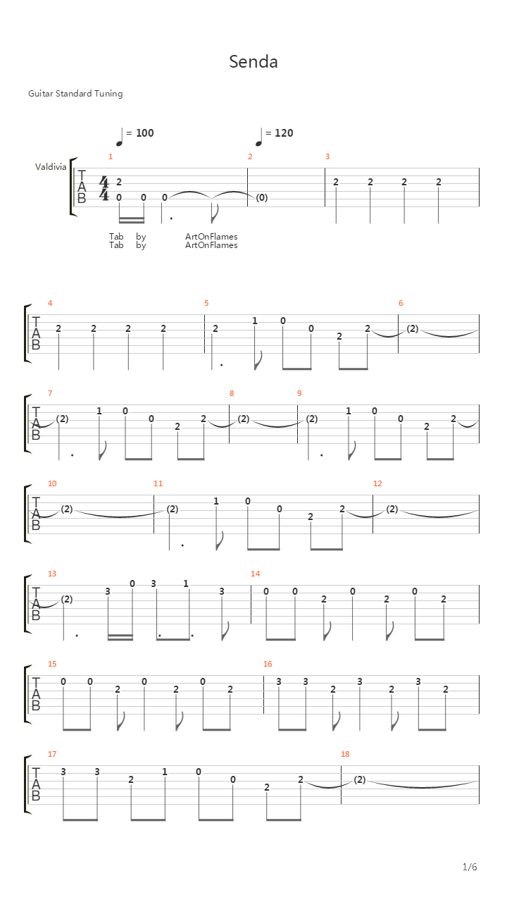 Senda吉他谱