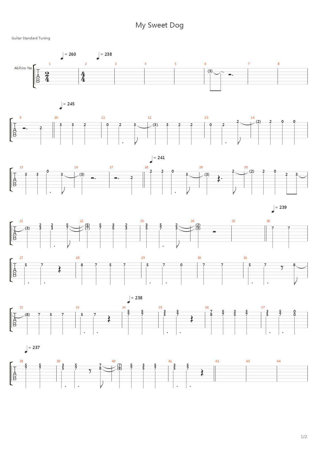 My Sweet Dog吉他谱