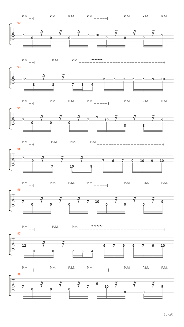 The Mime吉他谱