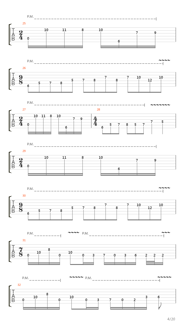 The Mime吉他谱