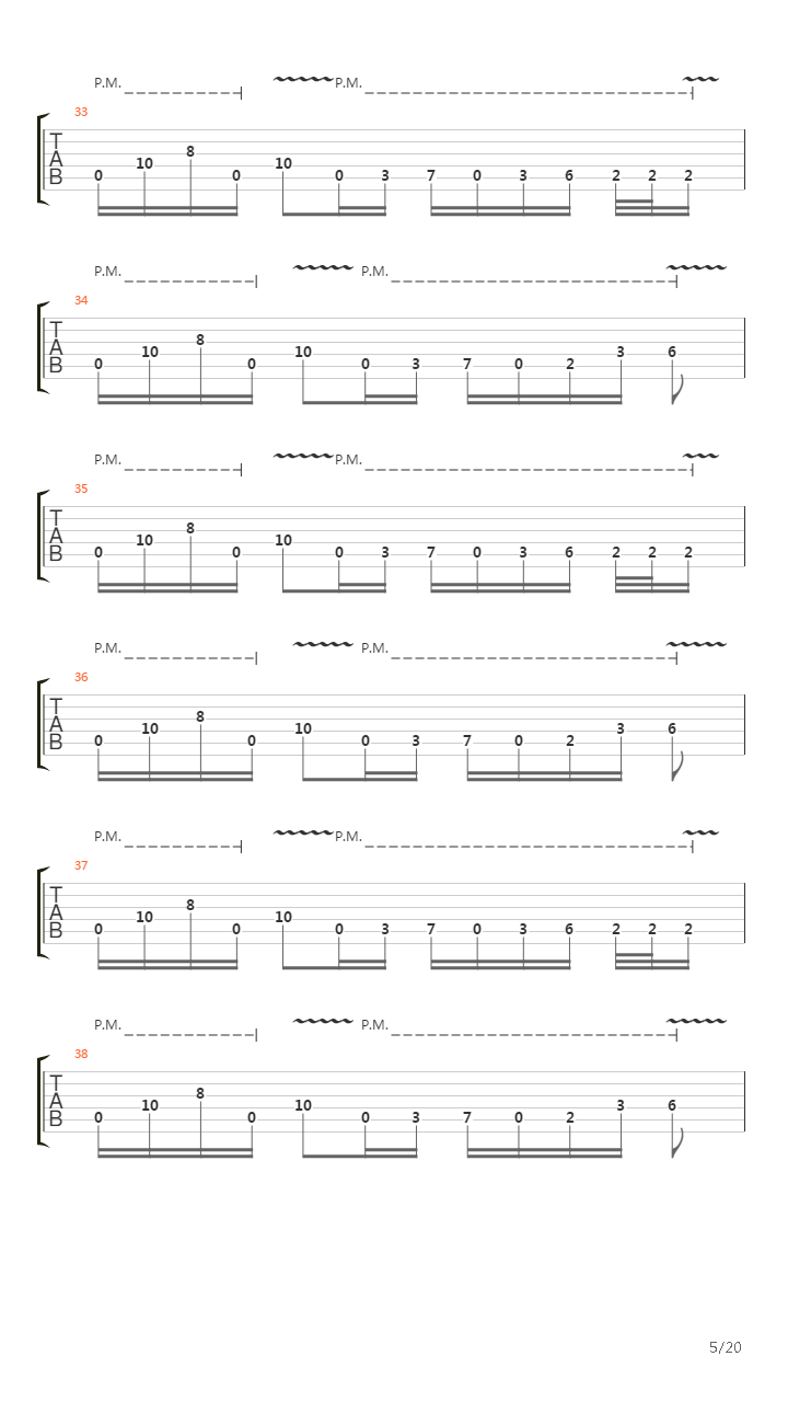 The Mime吉他谱