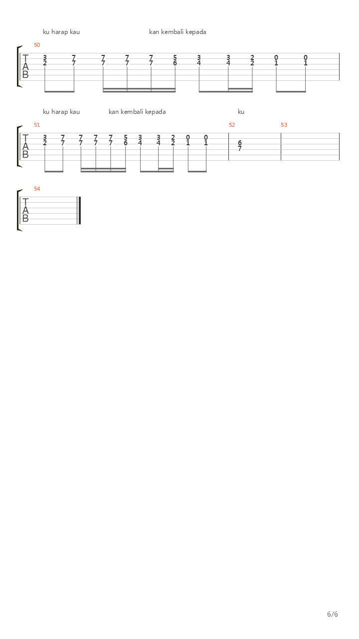 Setiap Detik吉他谱