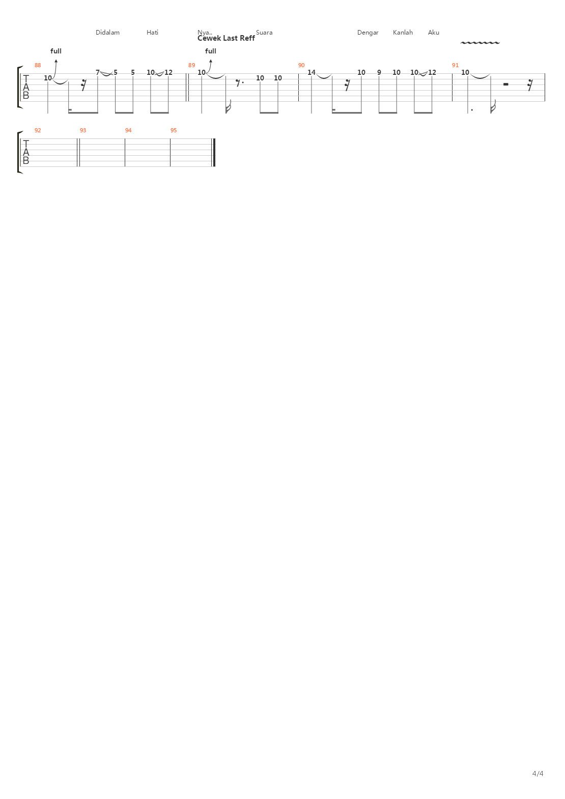 Suara Ku Berharap吉他谱