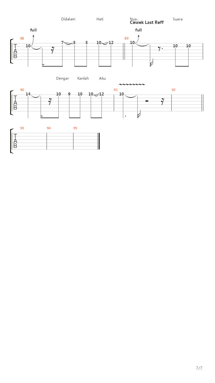Suara Ku Berharap吉他谱