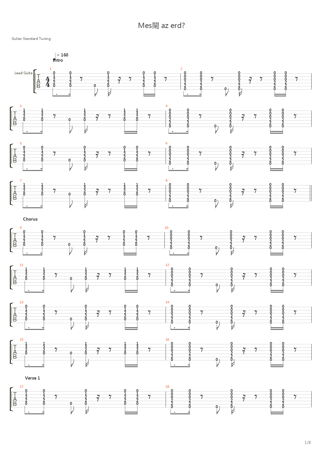 Mesl Az Erd吉他谱