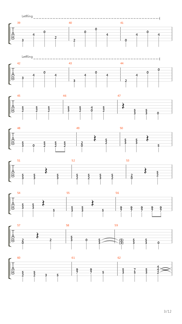 Valley Of Misery吉他谱