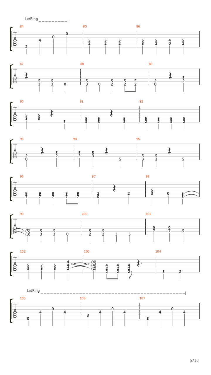 Valley Of Misery吉他谱