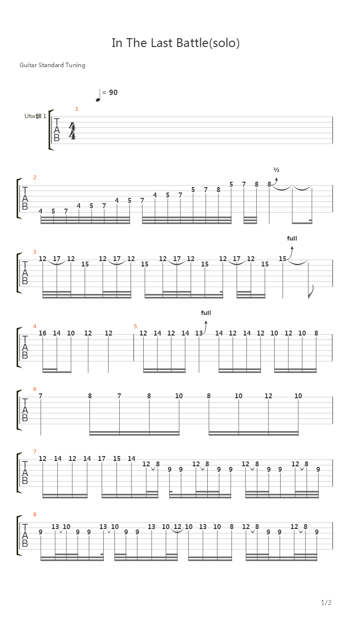 In The Last Battle吉他谱