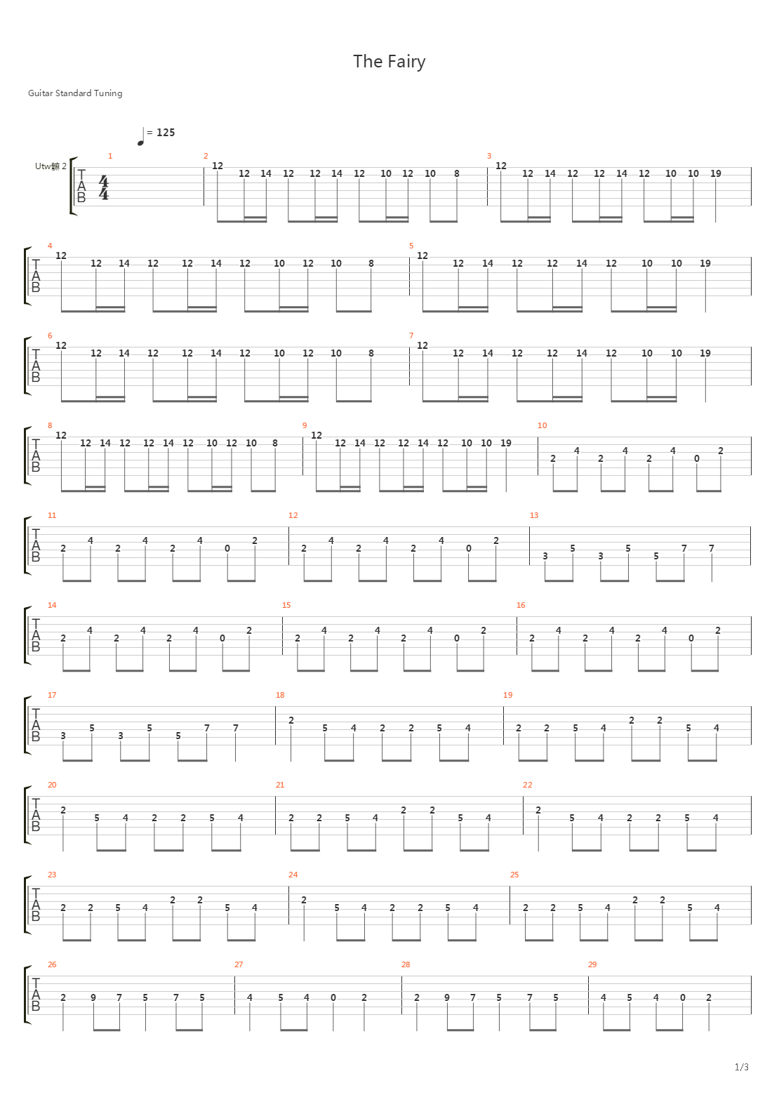 The Fairy吉他谱