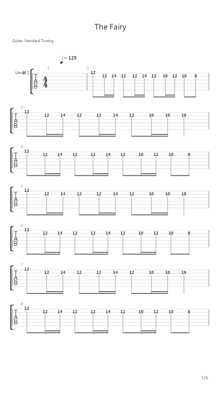 The Fairy吉他谱