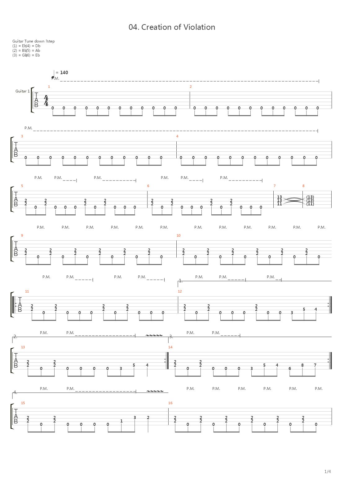 Creation Of Violation吉他谱