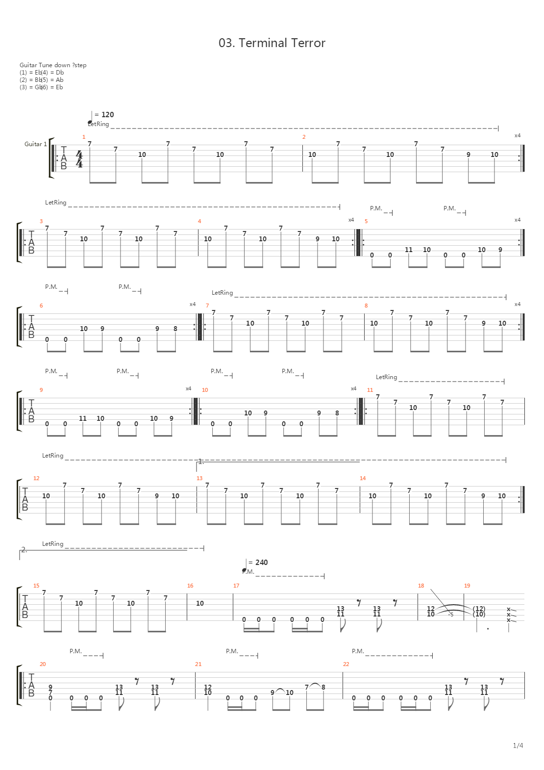 Terminal Terror吉他谱