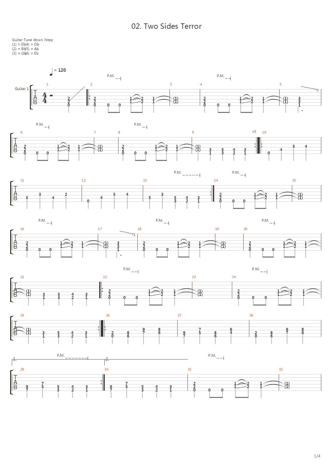 Two Sides Of Terror吉他谱