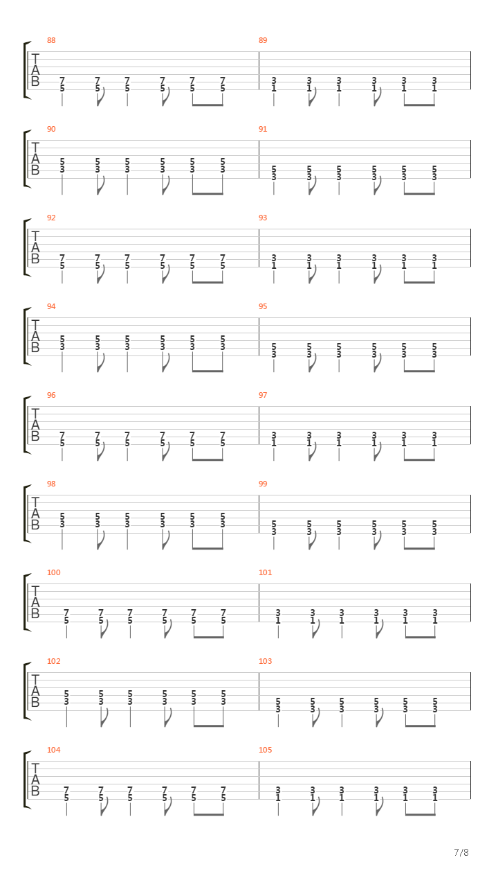 Indiana吉他谱