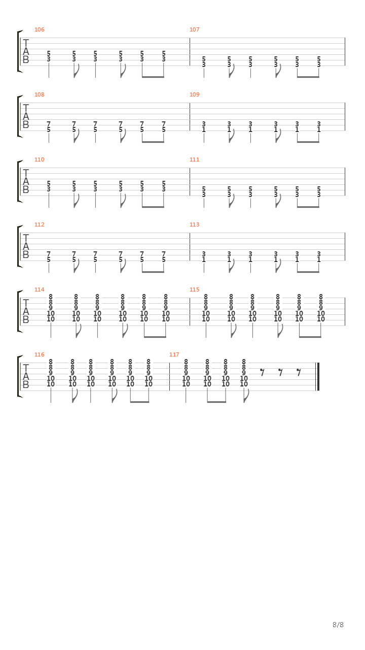 Indiana吉他谱