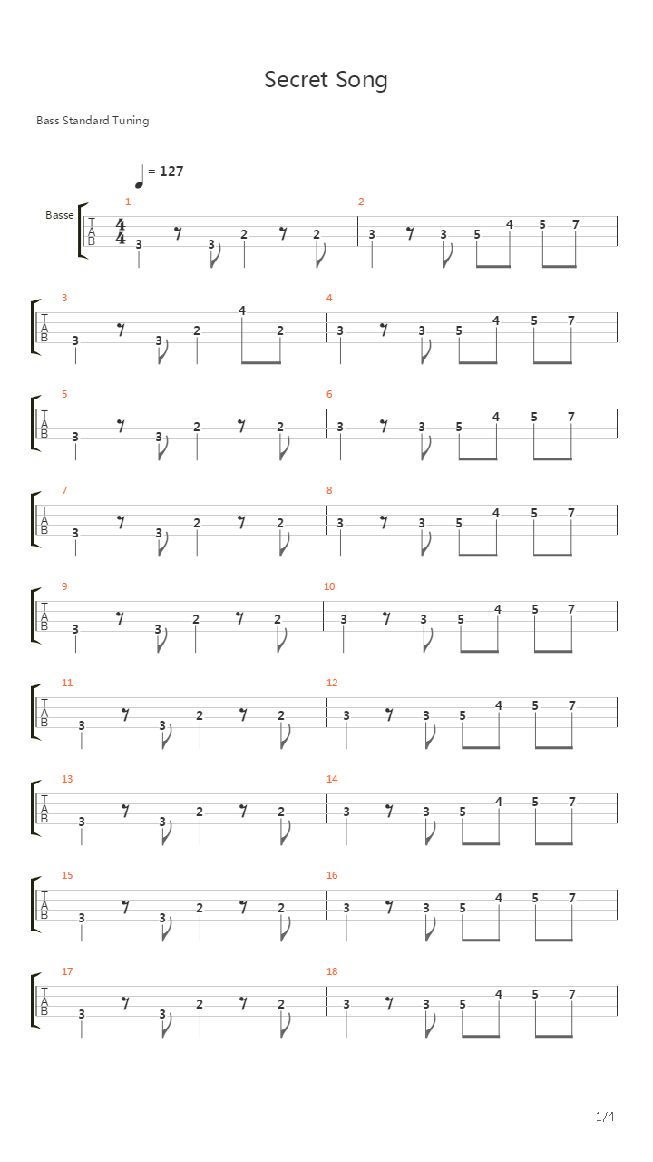 Secret Song吉他谱