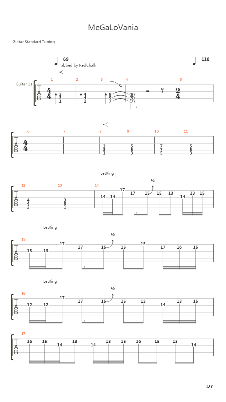 Megalovania吉他谱