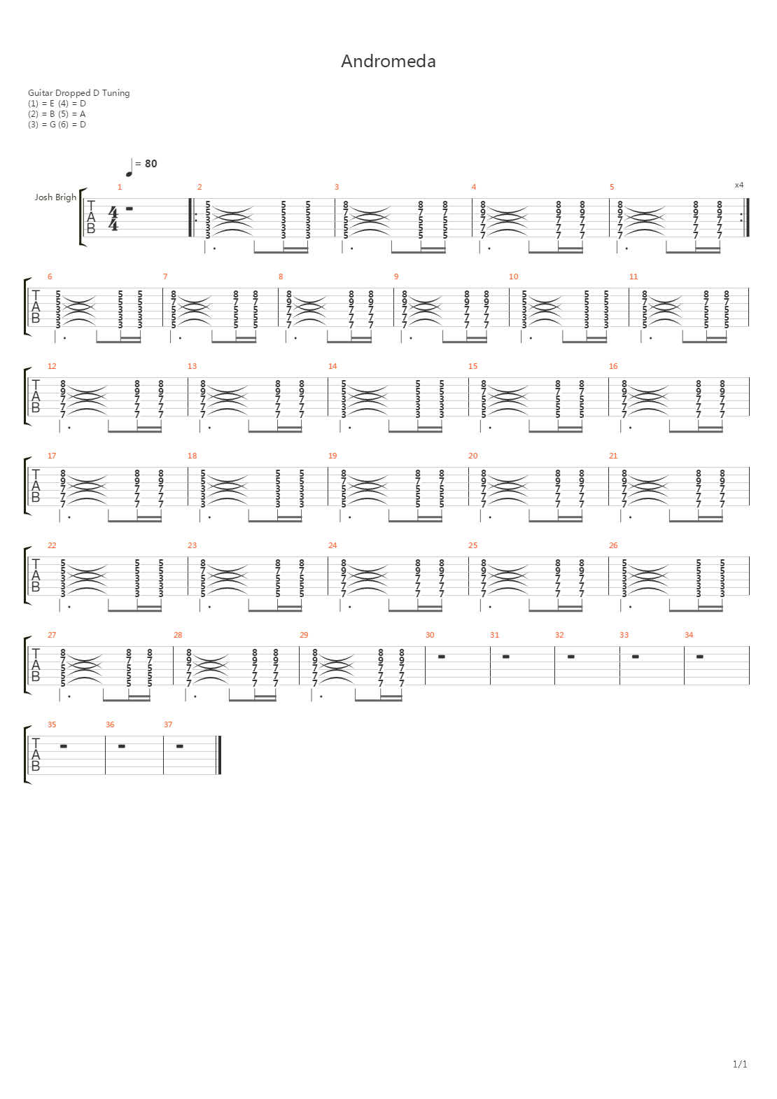 Andromeda吉他谱