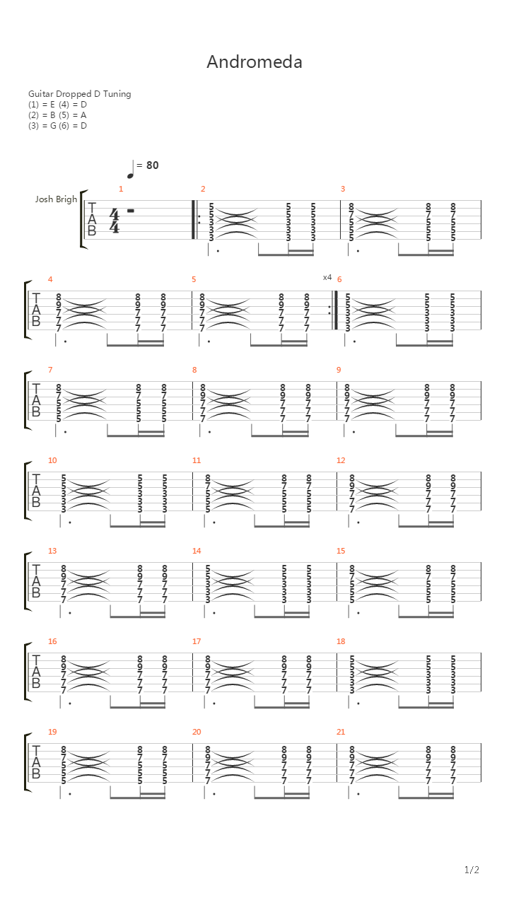 Andromeda吉他谱