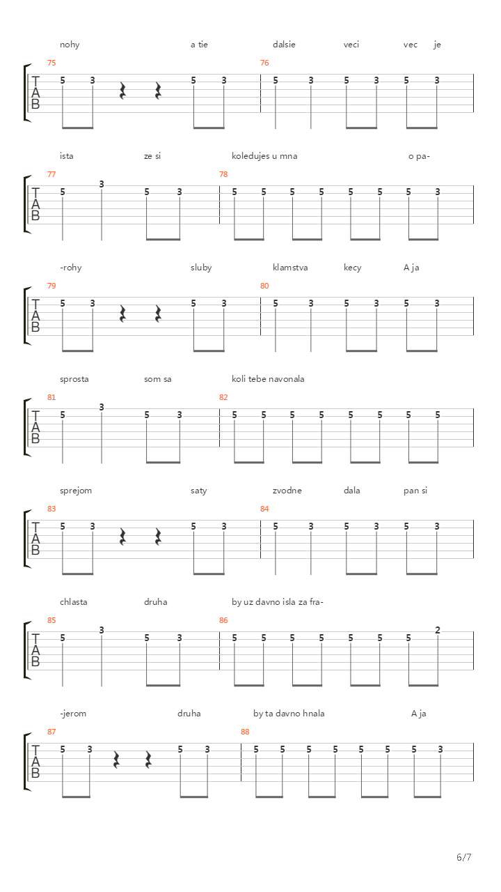 A Ja Sprosta吉他谱