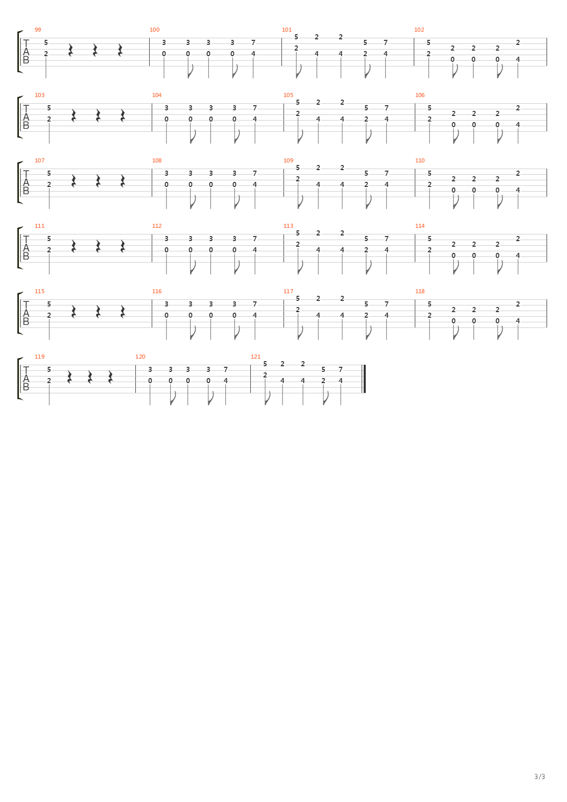 Lag Song吉他谱