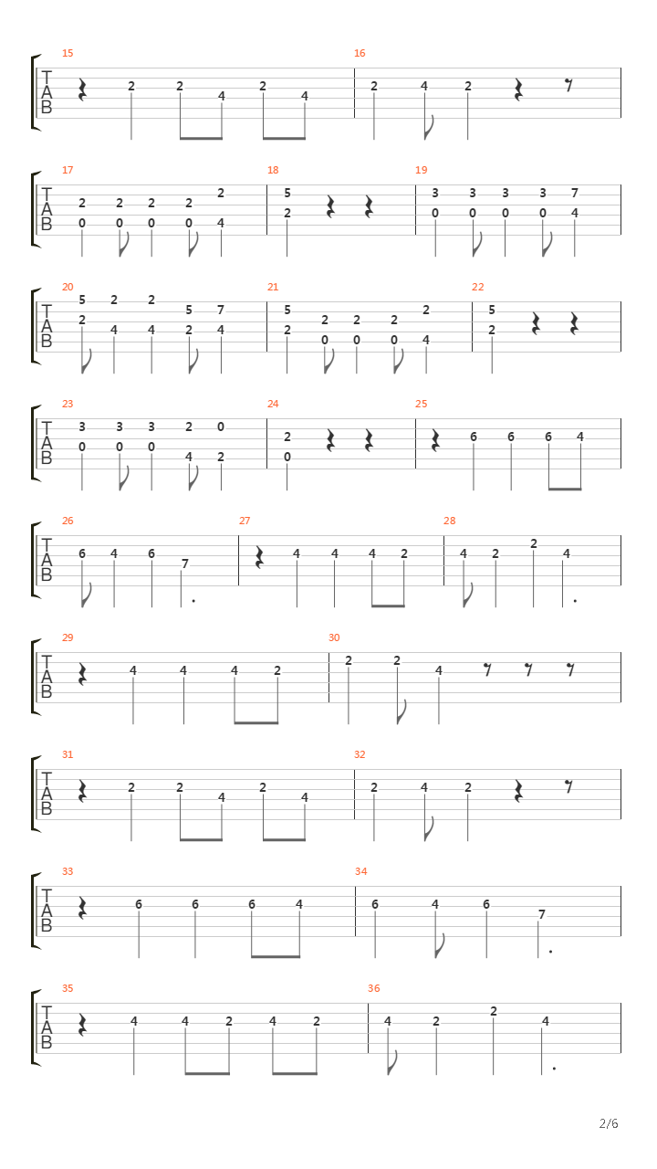 Lag Song吉他谱