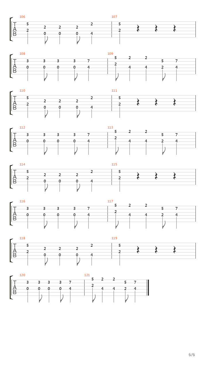 Lag Song吉他谱