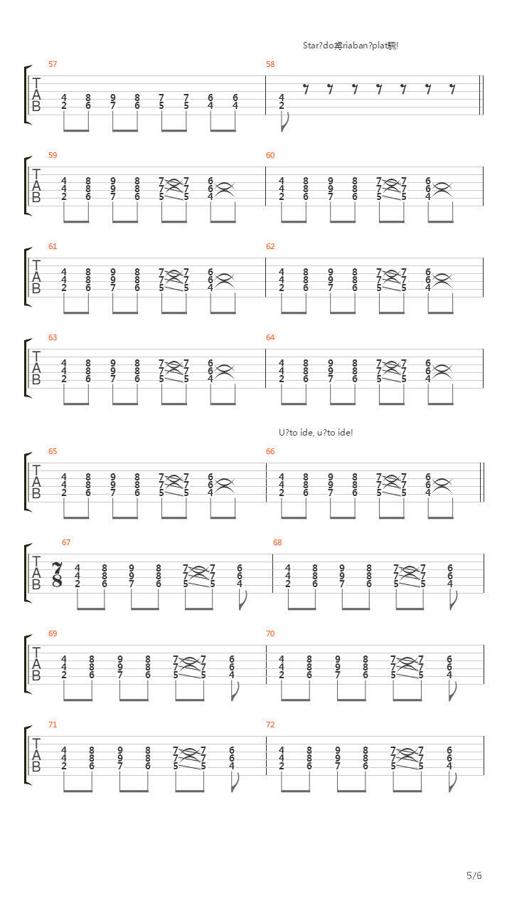 Pribeh O Starej Platni吉他谱