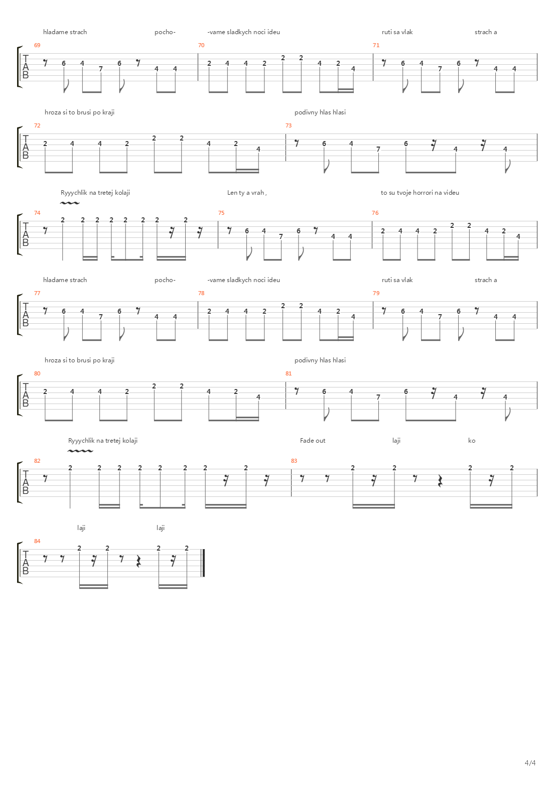 Vlak吉他谱