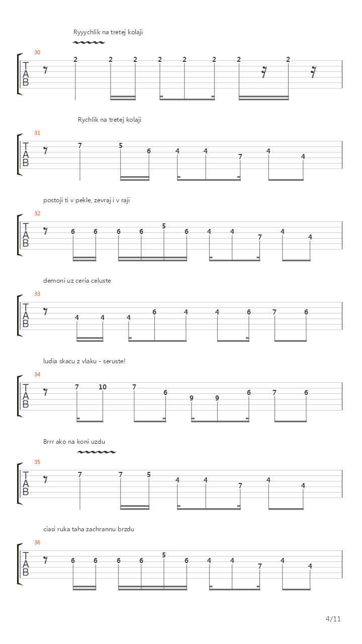 Vlak吉他谱