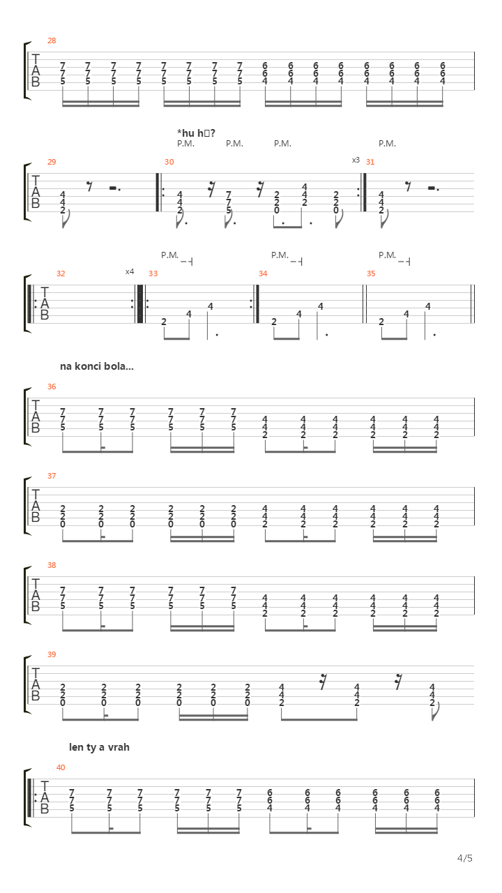 Vlak吉他谱