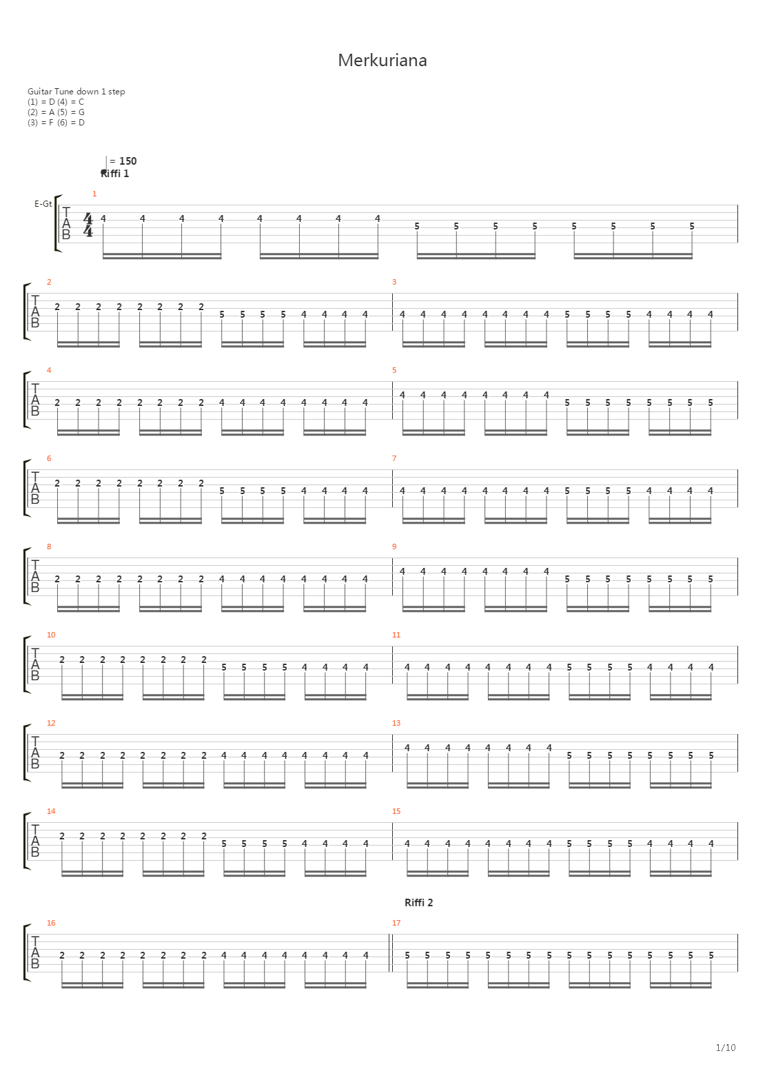 Merkuriana吉他谱