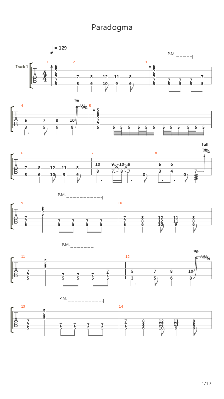 Paradogma吉他谱
