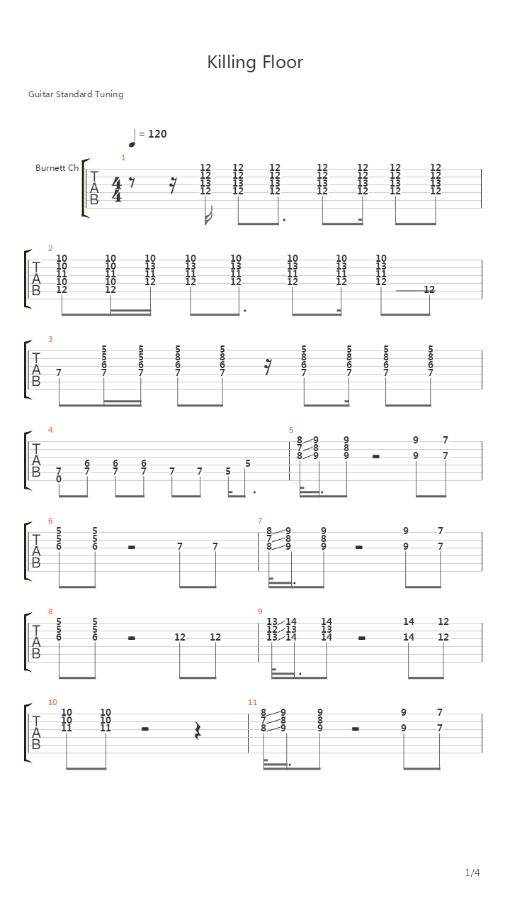 Killing Floor吉他谱