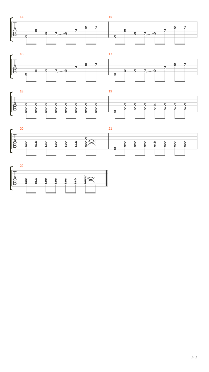 Falter吉他谱