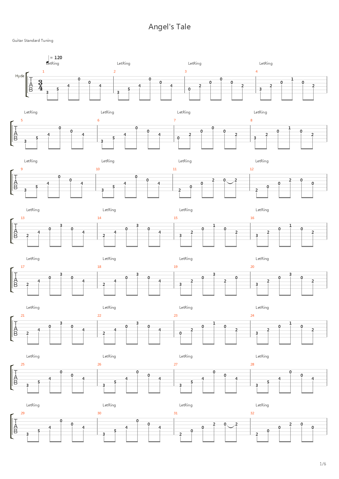 Angels Tale吉他谱