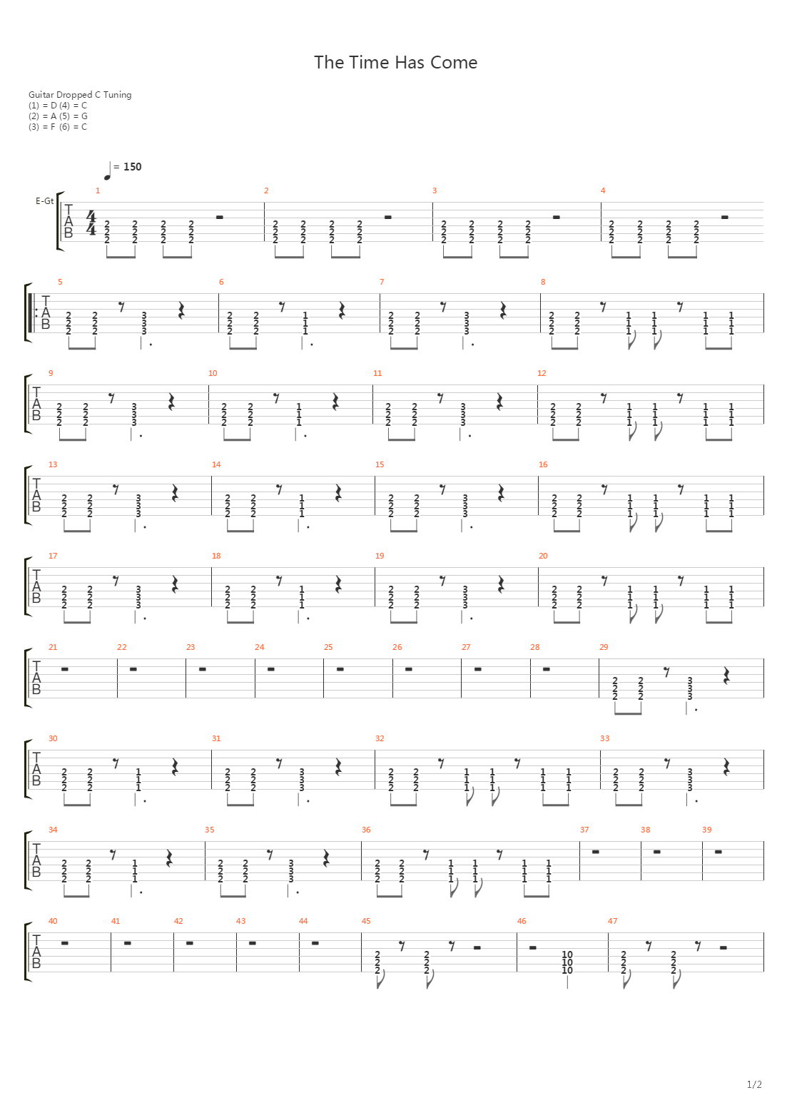 The Time Has Come吉他谱