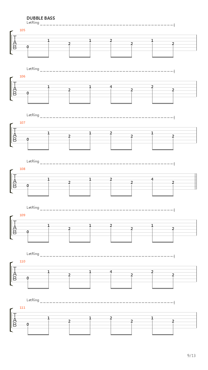 Del 3吉他谱