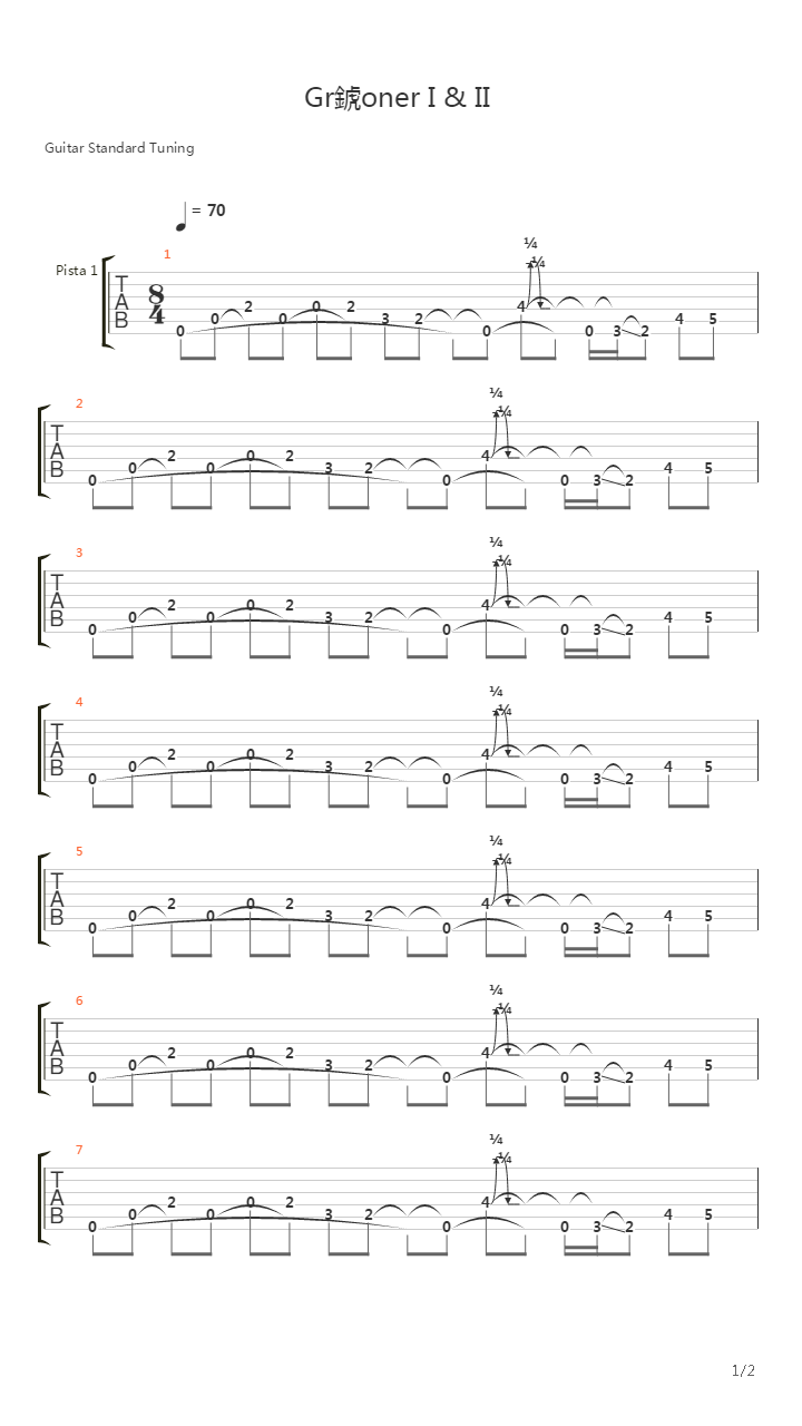 Grtoner吉他谱