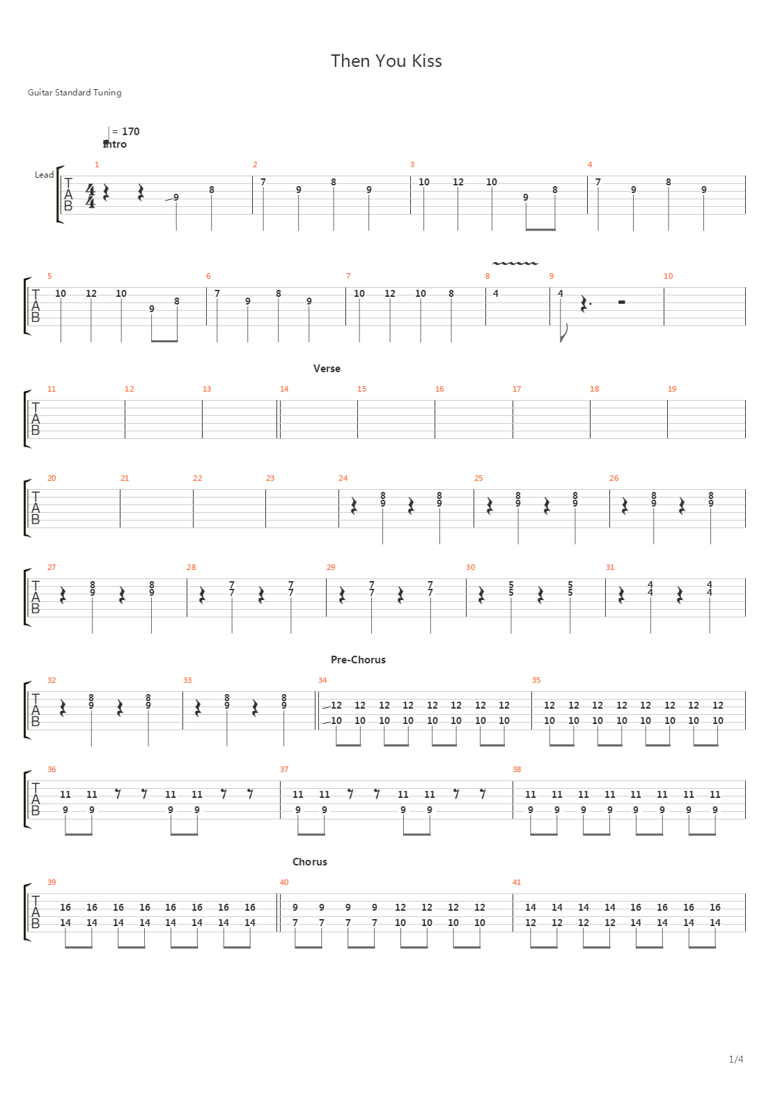 Then You Kiss吉他谱