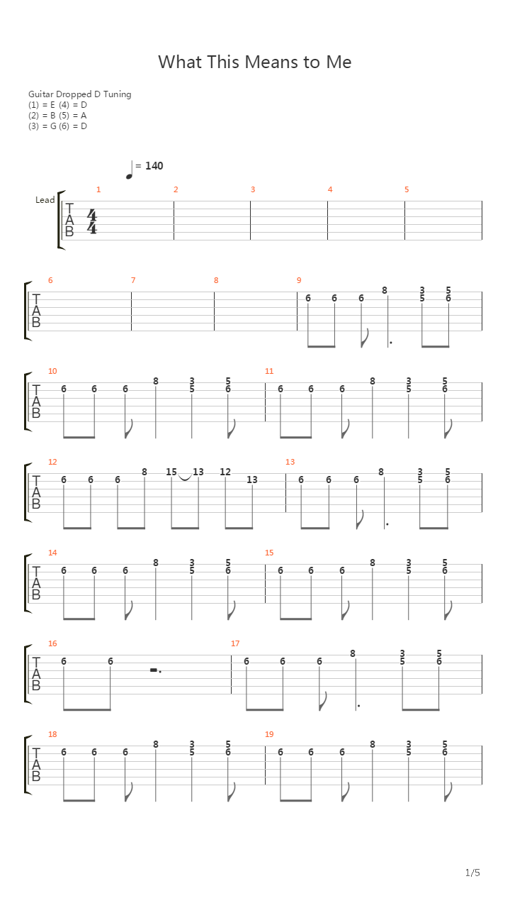 What This Means To Me吉他谱