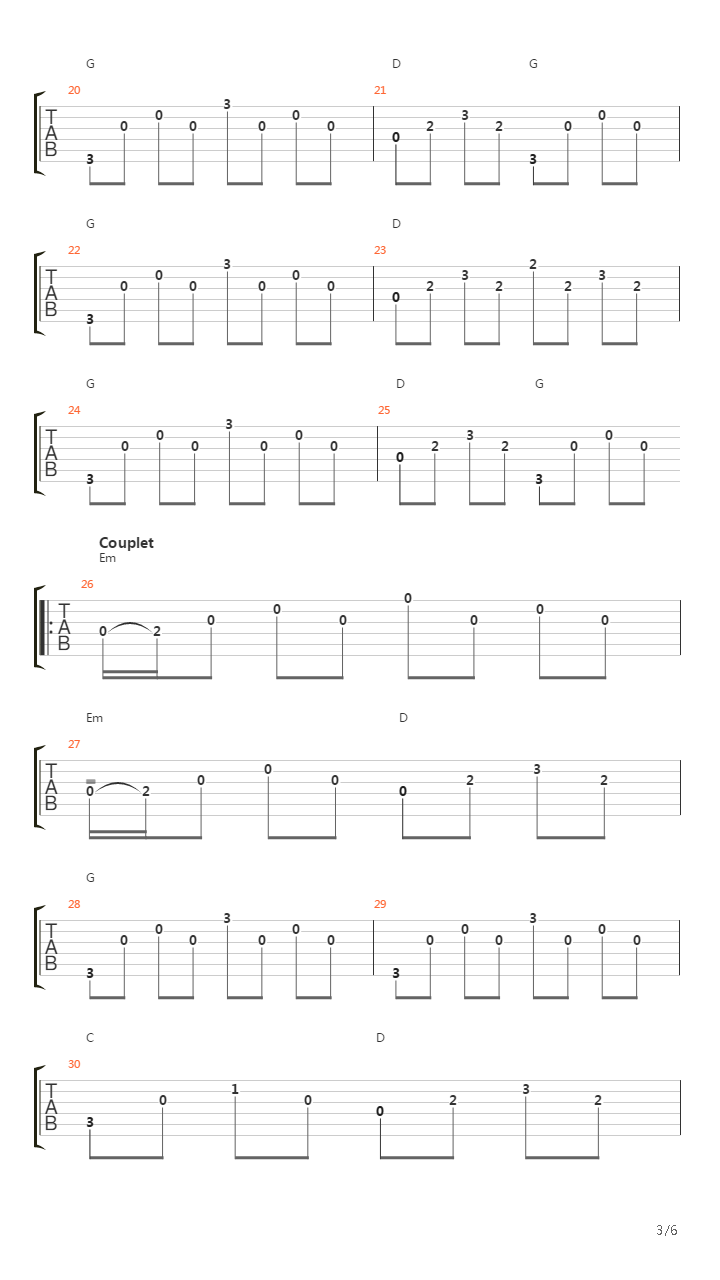 Cfighe吉他谱