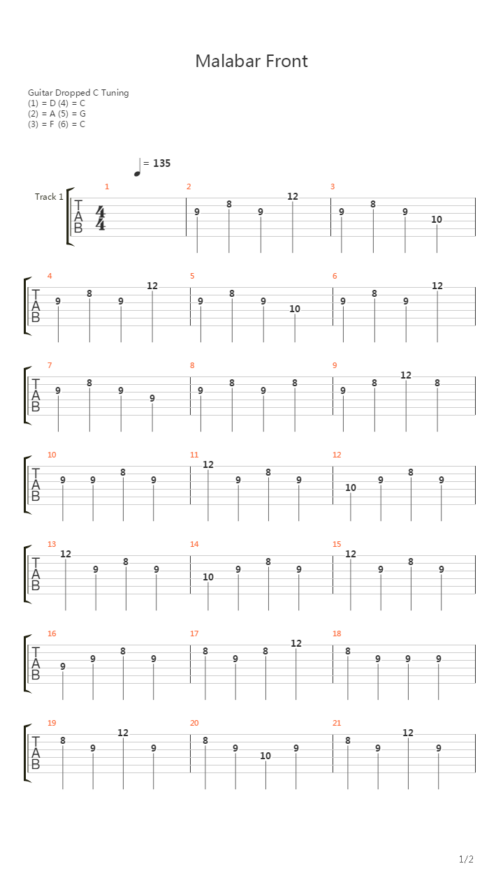 Malabar Front吉他谱