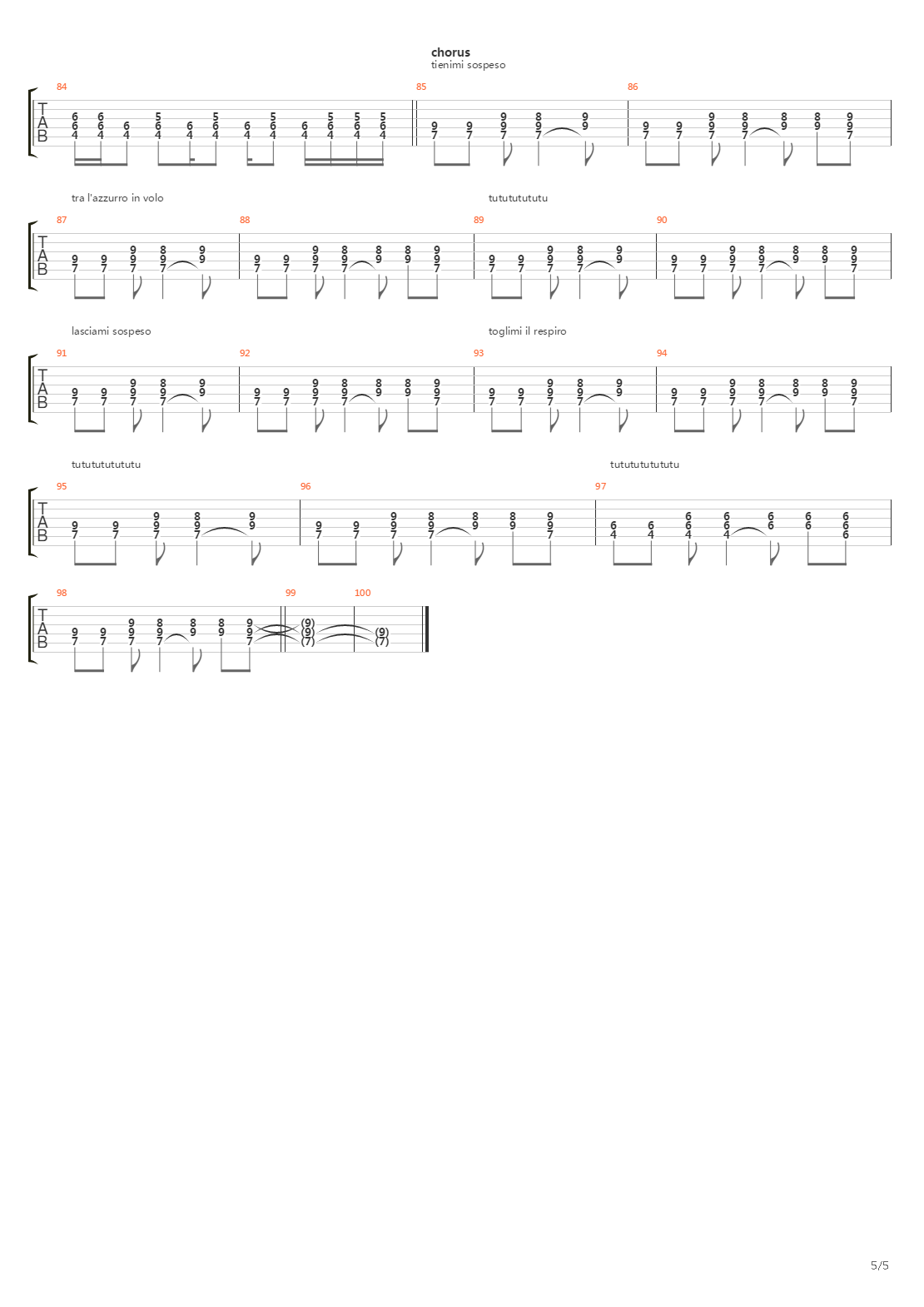 Sospeso吉他谱