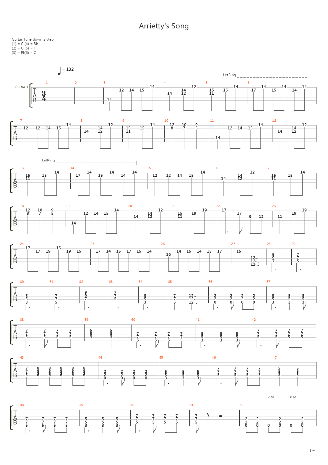 Arriettys Song吉他谱