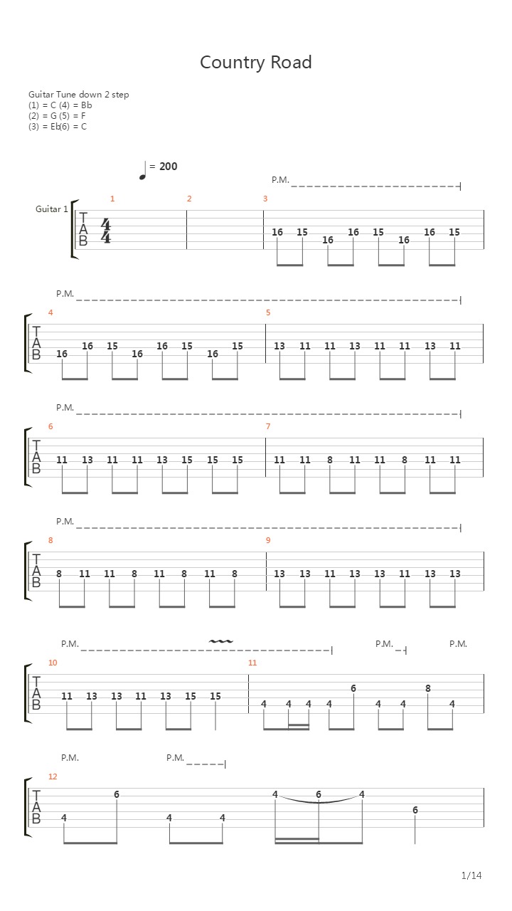Country Road吉他谱